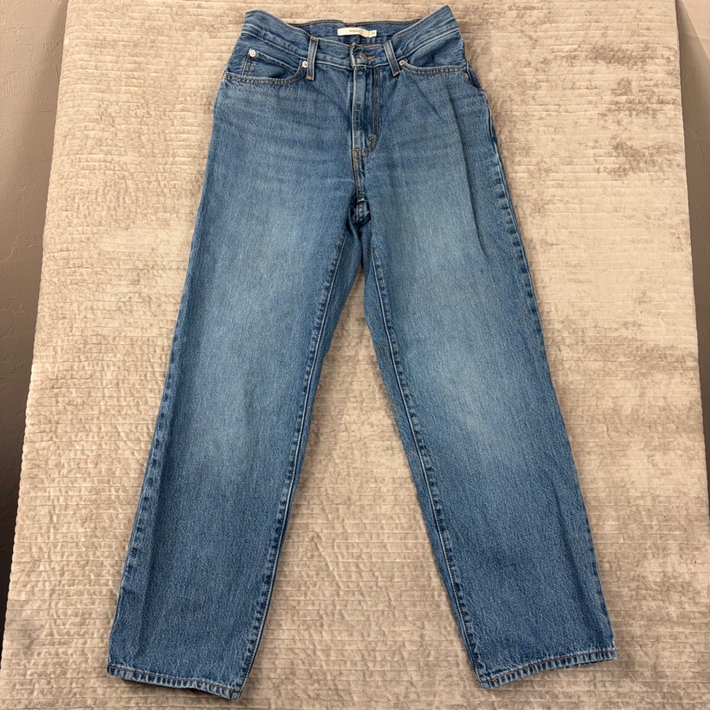 Levis 94 Baggy High Rise Relaxed Fit Jeans Medium Wash Blue W26 L31 A3510-0008